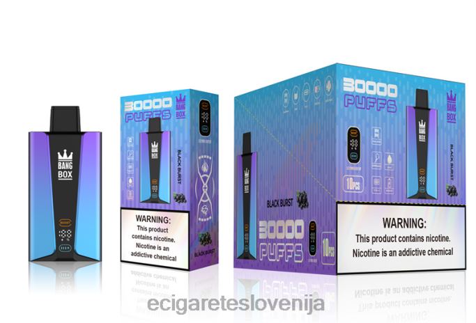 Bang Box Pametni zaslon s 30000 vpihi črni izbruh 4VTDT77 - Elektronska Cigareta Terra