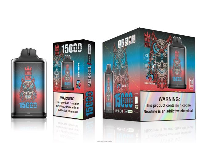 Bang Box s1-15000 vpihov modri razz led 4VTDT108 - Elektronska Cigareta Brez Nikotina
