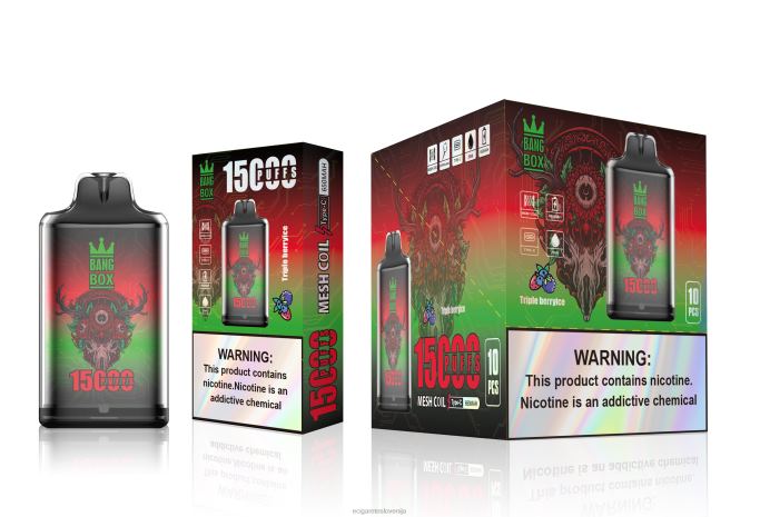 Bang Box s1-15000 vpihov trojni jagodni led 4VTDT104 - Elektronska Cigareta Iqos