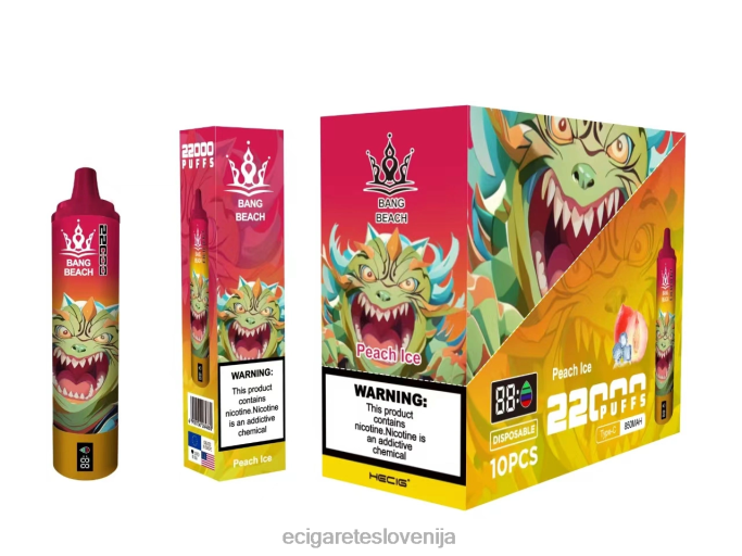 Bang Beach Pametni zaslon z 22000 vpihi breskov led 4VTDT16 - Elektronska Cigareta Iqos