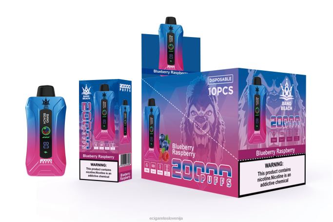 Bang Beach Vape s pametnim zaslonom z 20000 vpihi borovnica malina 4VTDT12 - Elektronska Cigareta Iqos Cena Petrol