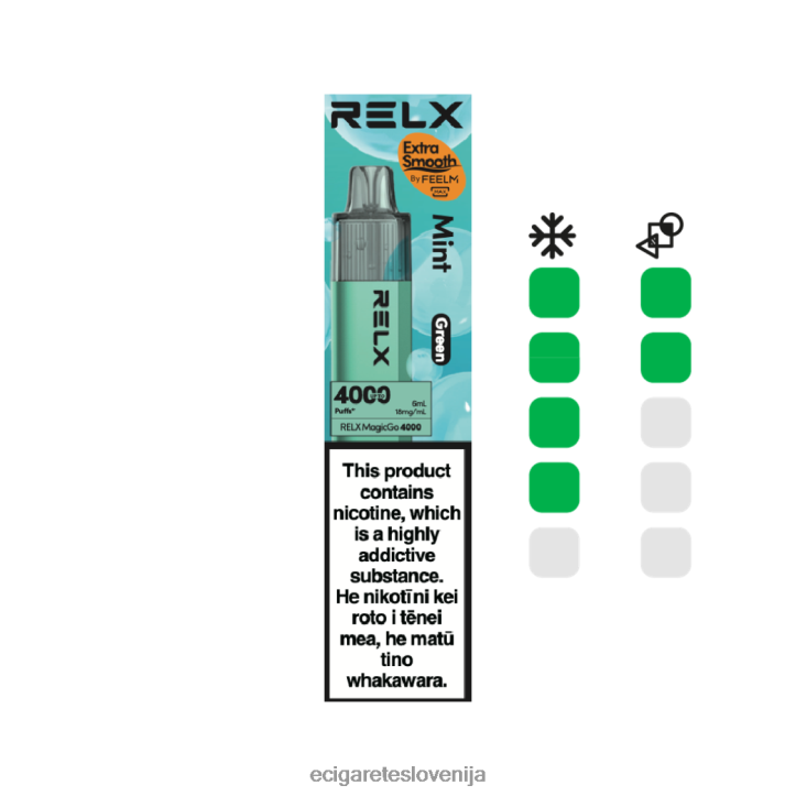 RELX MagicGo 4000 vape za enkratno uporabo meta (zelena) JTB0P44 - Elektronska Cigareta Mimovrste