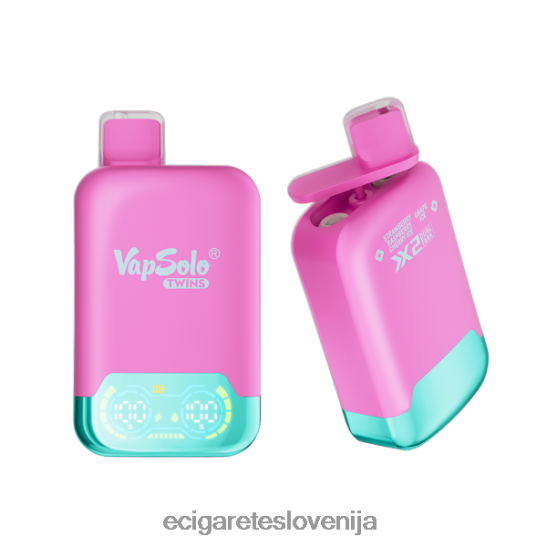 Vapsolo TWINS vape za enkratno uporabo jagoda malina češnjev led & grozdni led X046DN127 - Elektronska Cigareta Z Okusom