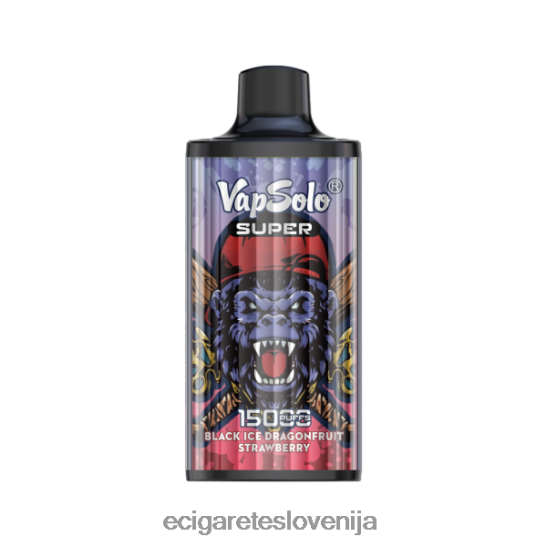 Vapsolo SUPER vape za enkratno uporabo črni led drangofruit jagoda X046DN107 - Elektronska Cigareta Z Okusom