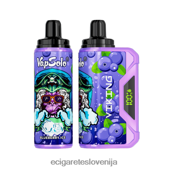 Vapsolo VIKING vape za enkratno uporabo borovnica X046DN130 - Elektronska Cigareta Brez Nikotina