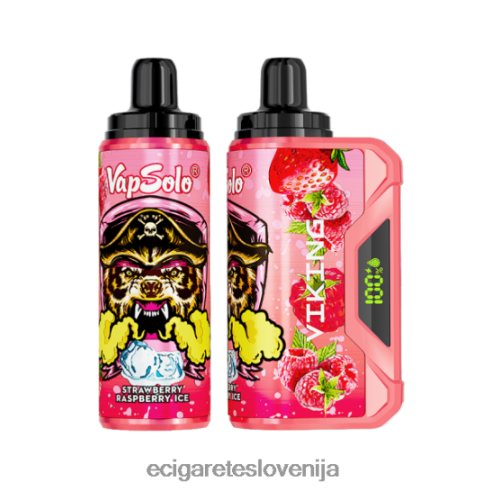 Vapsolo VIKING vape za enkratno uporabo jagodno malinov led X046DN139 - Elektronska Cigareta Terra