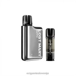 4ZZDX438 - elektronska cigareta nakup srebrni nerjavni x jagodni led LOST MARY Tappo pod vape komplet