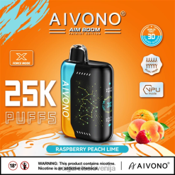 Aivono AIM BOOM 25000 malina breskev limeta 8N08F350 - Elektronska Cigareta Brez Nikotina