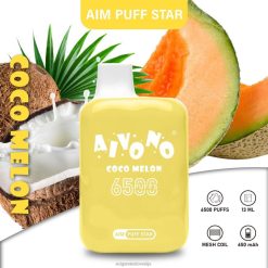 Aivono AIM PUFF STAR 6500 cocomelon 8N08F297 - Elektronska Cigareta Z Okusom