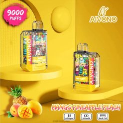 Aivono AIM XXL 9000 prozorna nalepka za usta mango ananas breskev 8N08F49 - Elektronska Cigareta Terra