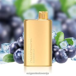 Alibarbar Rich 8000 vape za enkratno uporabo borovničev led X046DN3 - Elektronska Cigareta Cena