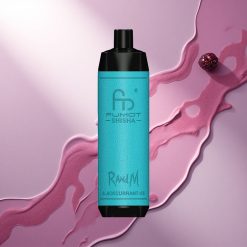 RandM Fumot Shisha 10000 Puffs Črni ribez z led indikatorjem in 0,5 % nikotina