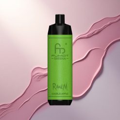 RandM Fumot Shisha 10000 Puffs Dvojno Jabolko z 18ml E-tekočino in 0.6ohm Mesh Tuljavo