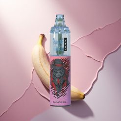 RandM Fumot Tornado 7000 Puffs Banana Ledva z 5% nikotina, 850 mAh in Mesh Coil