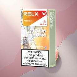 Relx Pod Pro 2 Vape Device Medena Melona 30mg/ml nikotina z 1,9ml zmogljivostjo, 3 načini napetosti: Eco (5,5W), Smooth (6,5W), Boost (8W)